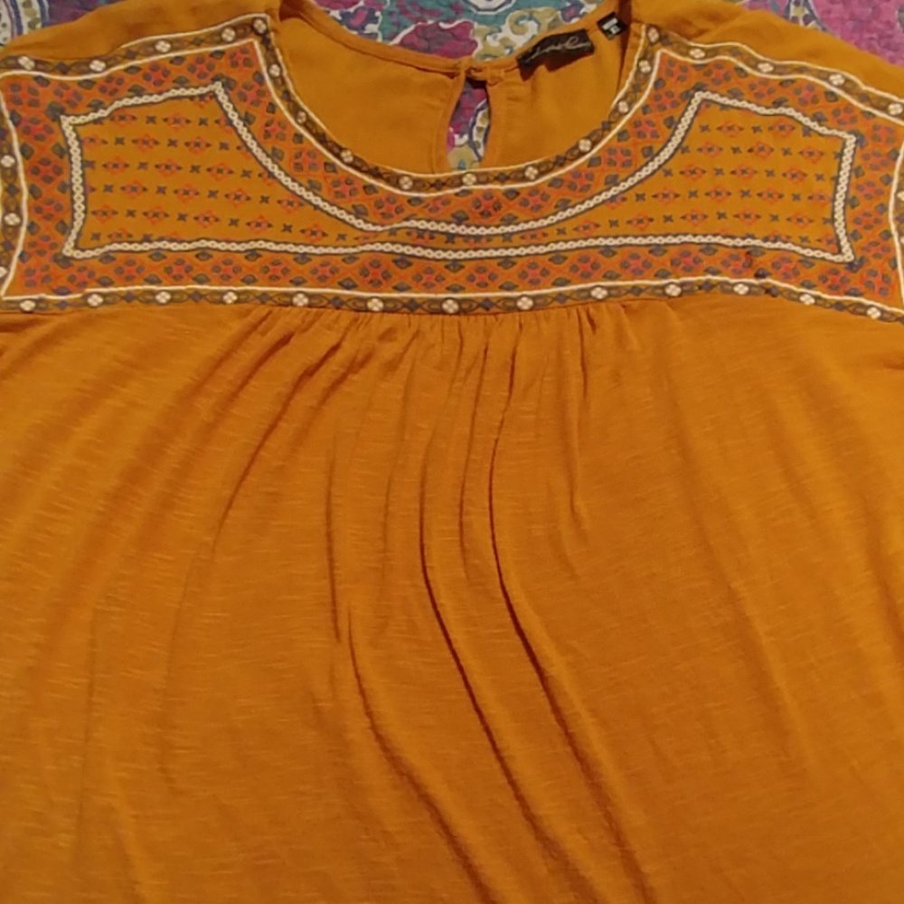 Tempted Hearts XL  Mustard Designer top
